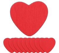 INOOMP 200pcs Wooden Hearts Heart Shape Ornaments for Craft Romantic Delicate Red DIY Crafts Packing Decoration Lovers Families Bedroom Valentine's Day