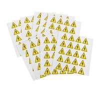 INOOMP 200pcs Yellow Triangle High Voltage Warning Stickers - Self-adhesive Electrical Caution Labels 25mm - Waterproof Oil-resistant Safety Signs for Electrical Panels and Power