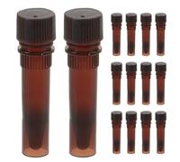 INOOMP 20pcs 1.5ml Brown Lightproof Test Tubes Sample Storage Vials with Standable Design for Laboratory Freezing and Sample Preservation