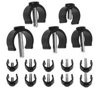 INOOMP 20pcs Adjustable Cane Clamp Lock for 22/25/28mm Tubes, Folding Walking Stick Accessories with C-Shaped Quick Release, Sturdy Fixing Pins for Forearm Crutches and Mobility Aids