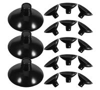 INOOMP 20pcs Black 35mm Suction Cup Cord Clips Cable Wire Holders for Smooth Walls Flat Top Open Cable Management Clips for Home and Office Organization