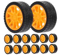 INOOMP 20pcs Car Wheels Replacement for DIY Projects Wheels for Crafting for Enhancing Cognitive Skills and Hand Eye Coordination
