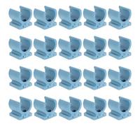 INOOMP 20pcs Commode Chair Pipe Fastener Tube Clips Fixed Buckle Clamps Pp Plastic Stable Construction Easy Installation for Commode Chair Maintenance and Toilet Seat Installation