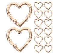 INOOMP 20pcs Cute Carabiner Clip: Heart Shaped Carabiner Backpack Clips - Key Ring Spring Snap For Dog Leash Water Bottle Holder Snap Buckles