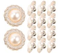 INOOMP 20pcs Delicate Buttons Pearl Button White Plastic Artificial Pearl with Craftsmanship Easy to Remove No Burrs for Sewing and Knitting