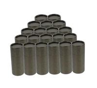 INOOMP 20pcs Essential Oil Bottle Packing Boxes Paper Shape Kraft Cardboard Holder Black Gold Reusable Storage for Tea Bottles and Aromatherapy