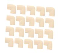 INOOMP 20pcs Foam Picture Frame Corner Protectors, Edge Guards for Shipping and Moving, Beige Fragile Art Packaging, Mirror and Tv Frame Transport Safety Bumpers