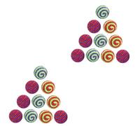 INOOMP 20pcs Go Cat Toys Teasing Cat Ball Wool Soft Pet Supplies Toys for Indoor Random Color