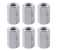 INOOMP 20pcs Hexagonal Coupling Nuts For Threaded Rods - M10 Extended Stainless Steel Rod Coupling Threaded Connectors for Construction Workshop Building Repair And Creative Project