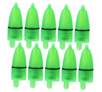 INOOMP 20pcs LED Fishing Rod Alarm Lights Night Float Glow Bite Alert for Pole Night Fishing Multi-functional Green Heads for Clear Rod Position and Fish
