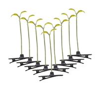 INOOMP 20pcs Lightweight Bean Sprout Hair Clips for Teens Cute Decorative Hair Accessories for Party and Everyday Wear Vibrant Green Grass Style Hairpins