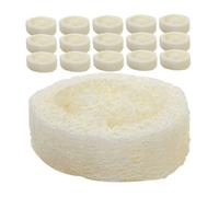 INOOMP 20pcs Natural Loofah Bath Sponges with Soap Holder Skin-Friendly Exfoliating Shower Scrubber Pads for Body and Face Cleansing Biodegradable Bath Puff for Adults and Kitchen Use