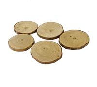 INOOMP 20pcs Natural Timber Wood Slices Log Discs 5-6cm with Fine Polishing on Both Sides for DIY Crafts and Wedding Decorative Projects