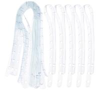 INOOMP 20pcs Plastic Hanger Strips Non-slip Hanger Connectors for Closet Organizer Wardrobe Clothing Storage Space Saver