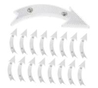 INOOMP 20pcs Replaceable Bike Wheel Reflectors White Bicycle Reflective Warning Signs Night Safety Accessories for Mountain Bikes