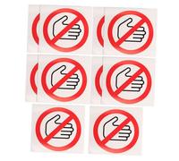 INOOMP 20PCS Safety Warning Sign Decals Adhesive No Touch Caution Labels Industrial Home Use Stickers for Machines Electrical Devices Accident Prevention