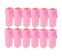 INOOMP 20pcs Thick Cardboard Wine Bags with Ergonomic Handle Reusable Paper Wine Bottle Holder Pouch for Whiskey Beer Gift Packaging in