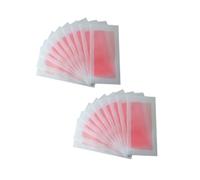 INOOMP 20pcs Wax Strips Hair Removal Paper, Pink Adhesive Depilatory Wax Paper for Cheeks and Chin, Removes Hair from Root, with Wipes, Unisex