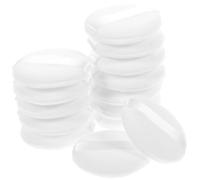 INOOMP 20pcs White Crystal Velvet Powder Pads Small Face Makeup Applicators with Strap, Soft Fluffy Makeup Tool for Women, Suitable for Loose and Pressed Powder Application Random Color