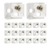 INOOMP 20pcs White Curtain Channel Ceiling Bracket 6mm Curtain Rail Bracket Window Treatment Hardware Ceiling Mount Hardware Plastic and Metal for Decor Style and Studies
