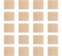 INOOMP 20pcs Wood Cylinder Blocks Wooden Craft Blocks Birch Wood Cylindrical Simple Elegant Brown Sturdy Construction Reliable for Handmade Creations