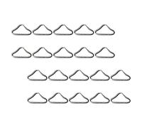 INOOMP 22Pcs Replacement Trampoline Rings Metal Triangle Buckles Wear-resistant Trampoline Parts for Mesh Surface Outdoor Safety Accessories