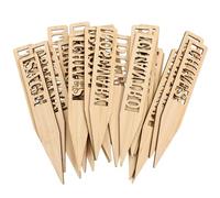 INOOMP 24pcs Bamboo Garden Label Markers for Flower Pots and Planters with Easy to Insert Pointed Stick Design Sturdy Plant Markers for Outdoor Garden Kit