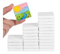 INOOMP 24pcs Oil Painting Frames Canvas with Frame White Firm Wood Stretcher Professional and Neat for Artists DIY Painting Enthusiasts