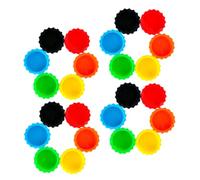 INOOMP 24pcs Silicone Reptile Feeding Cups for Lizards and Turtles Shallow Wide-edge Bowls for Leopard Geckos Bearded Dragons and Small Animals Heat-resistant Pet Food and Random Color