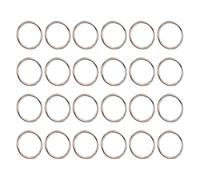 INOOMP 24pcs Silver Round Key Rings Iron Metal Split Rings for DIY Keys Attachment and Small Objects Suspension, for Family Car Keychains and Craft Projects