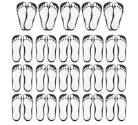 INOOMP 25 Pairs Disposable Sticky Feet for Spray Tanning Non-slip Tanning Pads and Adhesive Foot Protectors Made of Black and White Cardboard, for Salon and Daily Use to Achieve an Even