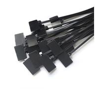 INOOMP 250 Pcs Sturdy Nylon Self-Locking Cable Ties with Writable Tags for Power Lines and Cables Strong Electric Zip Ties with Locking Teeth for Home Indoor Use Random Color