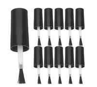 INOOMP 25pcs Nail Polish Replacement Brushes 10ml Bright Black Cap, Manicure Brush Set for Gel Polish, Dip Powder, and Liquid Gel Application, Nail Art Tool for Salon and Home Use