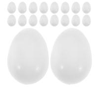 INOOMP 25pcs Realistic Fake Bird Eggs For Parrots Plastic Artificial Hatching Props White Simulated Nest Eggs For Bird Accessories