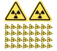 INOOMP 290pcs Electrical Stickers Warning Labels Do Not Touch Adhesive Stickers High Efficiency Warning Yellow PVC Safety Signs for Nuclear Facilities