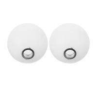 INOOMP 2pcs 100mm Diameter G9 Plastic Frosted Globe Lampshades, Milk White Spherical Light Bulb Covers for Ceiling and Pendant Fixtures, Sturdy Bell Lamp Shades for Living Room