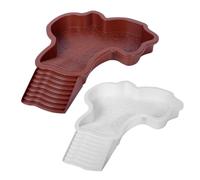 INOOMP 2pcs 2pcs Turtle Bathing Pool: Tortoise Water Bowl With Ramp - Reptile Basking Dock - Feeding Station For Aquatic Turtles Baby Tortoises Terrarium Decor