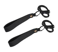 INOOMP 2pcs 316 Stainless Steel Fixed Quick Release Snap Shackle with Black Pu Handle 52mm, Heavy-duty Saltwater Resistant Sailing and Marine Hardware for Industrial Rigging and Lifting