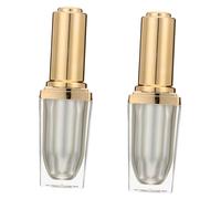 INOOMP 2pcs Acrylic Empty Nail Polish Bottles with Lids and Brushes Transparent Manicure Store Supplies Portable Refillable Vials for Nail Varnish and Cuticle Oils Random Color