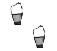 INOOMP 2pcs Adjustable Nylon Dog Muzzle for Chewing and Barking Breathable Mesh Design for Comfort for Training and Preventing Biting Puppies and Dogs Black