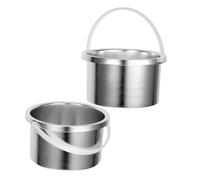 INOOMP 2pcs Aluminum Wax Pot Replacement for Wax Melting Stove Metal Inner Bowl with Advanced Heating Technology Portable Waxing Kit Container for Hair Removal and Candle Making