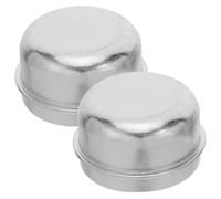 INOOMP 2pcs Axle Bearing End Cap 50mm Zinc Plated Iron Wheel Hub Dust Cover