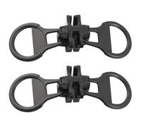 INOOMP 2pcs Backpack Zipper Tabs Replacement Zipper Black Plastic Lightweight Stylish Double-Sided Easy Installation Reusable Slides for Luggage DIY Repair