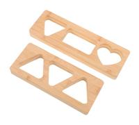 INOOMP 2pcs Bamboo Triangle Rice Ball Mold Maker for DIY Bento and Kitchen Use, Lightweight Reusable Rice Shaping Moulds, Authentic Elegant Design for Japanese Onigiri and Sushi