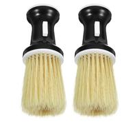 INOOMP 2pcs Barber Neck Brush Powder Applicator Detachable Gentle on Skin Easy to Clean Abs Nylon Material for Clients Salon and Home Use