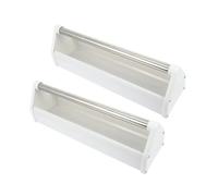 INOOMP 2pcs Bird Feeder Tray Capacity Spatter Wear Resistant Food Holder for Parrots Cockatiels and Pet Birds Durable Easy Clean Feeding Dispenser for Pigeons and Poultry