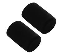INOOMP 2pcs Black Flocked Foam Microphone Windscreen Noise Canceling Cover Compatible with Fifine K688 Handheld Mic Pop Filter for Recording, Dj, Karaoke, and Streaming