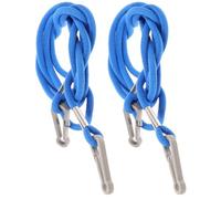 INOOMP 2pcs Blue Nylon Glove Holder Lanyards, Winter Mitten Clips Straps with Portable Neck Strap, Securely Secure Gloves, Easy to Fix and Remove