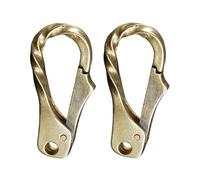 INOOMP 2pcs Brass Lobster Clasps Key Rings Buckles Sturdy Rust-Resistant Golden Hardware for DIY Projects and Sewing Crafts