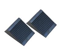 INOOMP 2pcs Car Truck Wheel Stoppers Rubber Stop Control Tire Triangle Pad for Car Truck Wheel Ramp Pad Slip Mat Chocks Heavy Duty